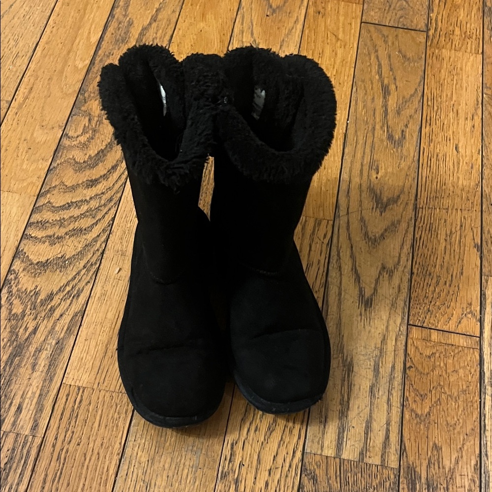 Hot Tomato Black Kids Boots